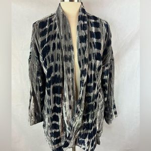 J Jill crushed velvet cardigan size petite large LP